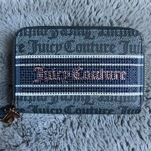 Juicy Couture Y2K Rhinestone Logo Double Zip Wallet – NWOT